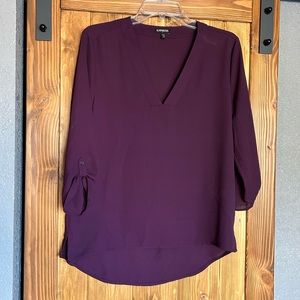 Purple 3/4 sleeve blouse